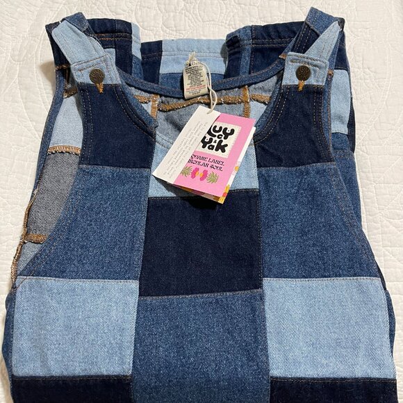 Lucy & Yak Blue Patchwork Mini Dress - Picture 4 of 5